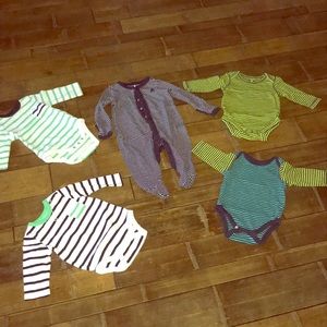 Bundle Baby GAP Striped Long Sleeve Onesies 3-6mo
